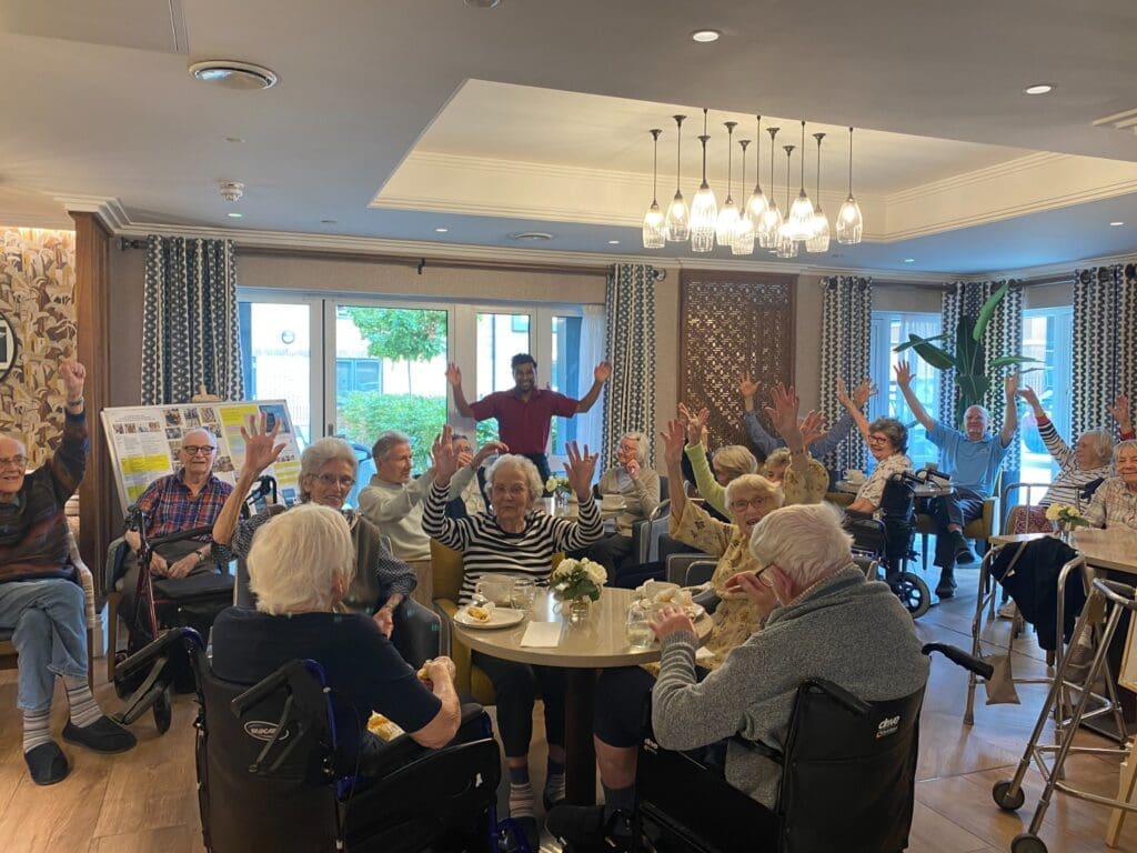 Our residents at Lea Grange care home at our activities coordinator farewell celebration.